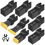 110 Pcs Multitool Blades Oscillating Tool Blade, Universal Titanium. Fixed Price $92.99.