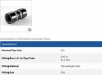 Lokring Cs-cpl-p32 / Mas-3000- Cpl-p32 2" Coupling. Fixed Price $147.19.