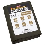 Mytee 5x7 Fire Retardant Canvas Tarp, Waterproof 32 Mil Tarp. Fixed Price $32.99.