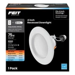 Feit Electric Enhance 4in Led 1 Count (pack Of 1), 6way Adjustable White. Fixed Price $15.05.